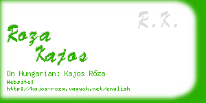 roza kajos business card